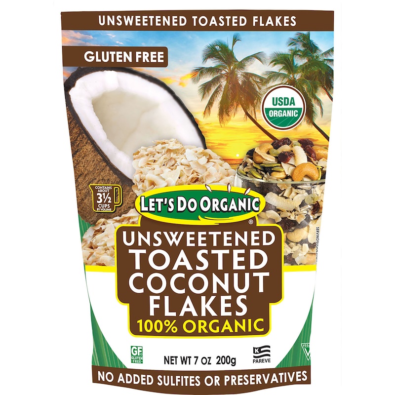 Picture of Lets Do KHLV00244970 100 Percent Organic Unsweetened Toasted Coconut Flakes&#44; 7 oz