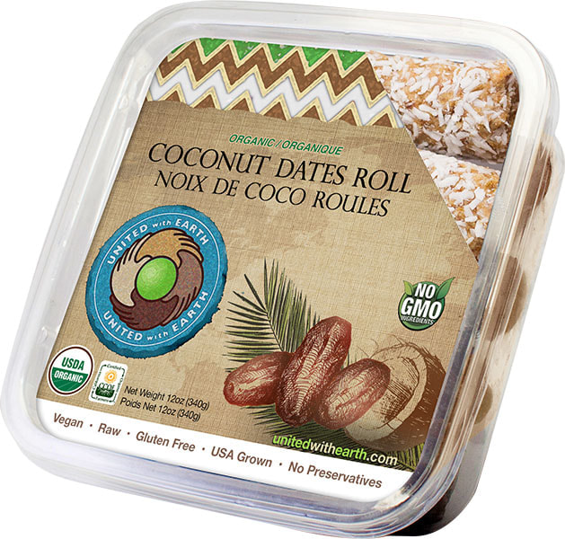 Picture of United with Earth KHFM00254441 Organic Date Coconut Roll - 12 oz
