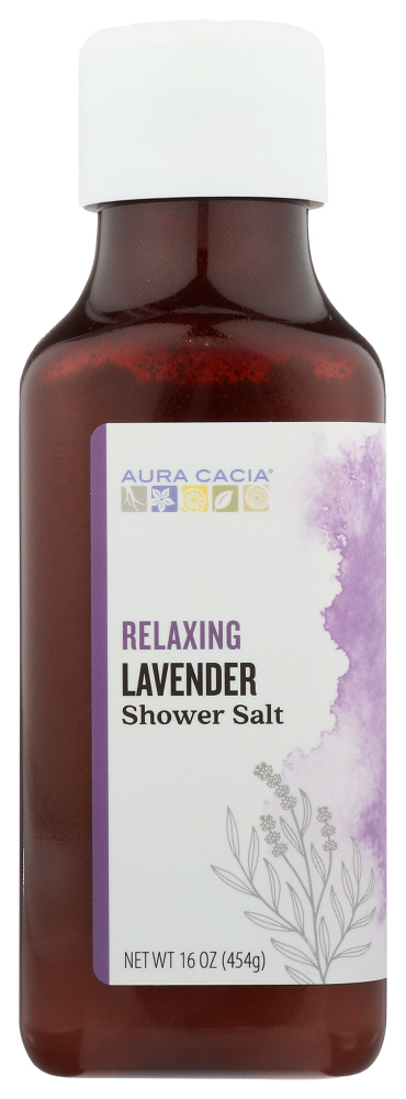 Picture of Aura Cacia KHCH00350937 16 oz Relaxing Lavender Shower Salt