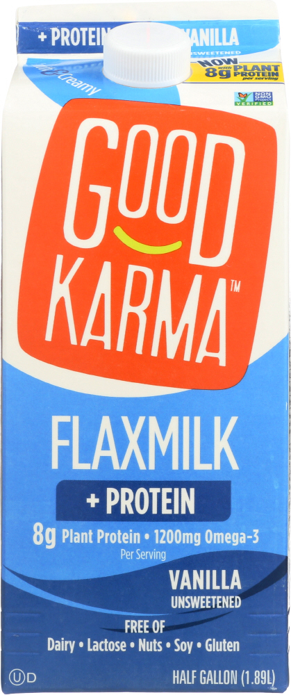 Picture of Good Karma Foods KHFM00769703 64 fl oz Unsweetened Vanilla Flaxmilk Plus Protein