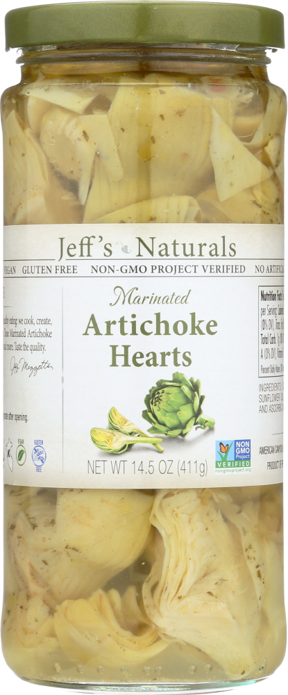 Picture of Jeffs Naturals KHFM00299380 14.5 fl oz Marinated Artichoke Hearts