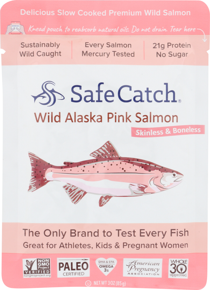 Picture of Safe Catch KHFM00333585 3 oz Wild Alaska Pink Salmon Single Serve Pouch