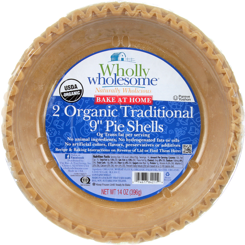 Picture of Wholly Wholesome KHFM00760405 14 oz 9 in. Bake At Home Pie Shells Organic Traditional