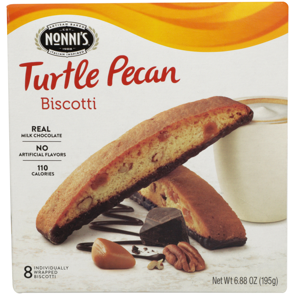 Picture of Nonnis KHFM00335984 6.88 oz Turtle Pecan Biscotti - Pack of 8