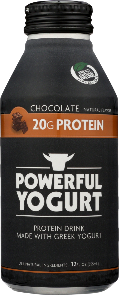 Picture of Powerful KHLV00255220 12 oz Powerful Drink Greek Yogurt Chocolate