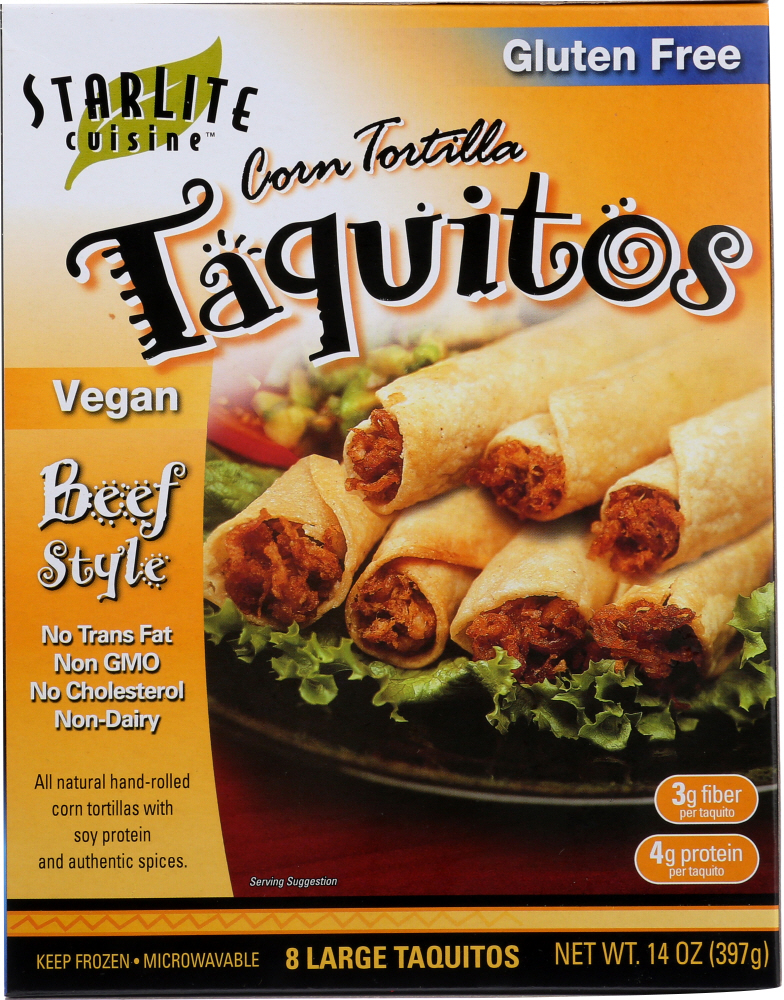 Picture of Starlite Cuisine KHFM00306792 14 oz Vegan Beef Style Taquitos