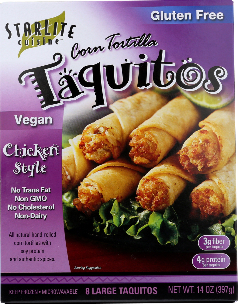 Picture of Starlite Cuisine KHFM00800508 14 oz Vegan Chicken Style Taquitos