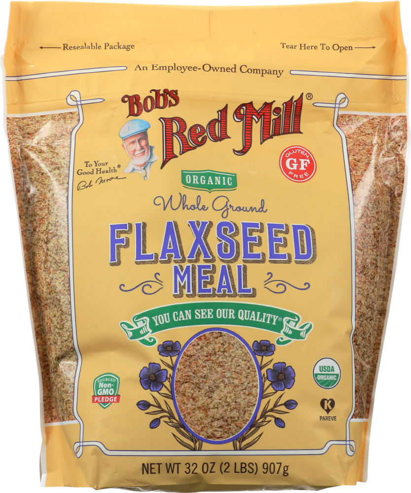 Picture of Bobs Red Mill KHFM00308405 32 oz Organic Whole Ground Flaxseed Meal