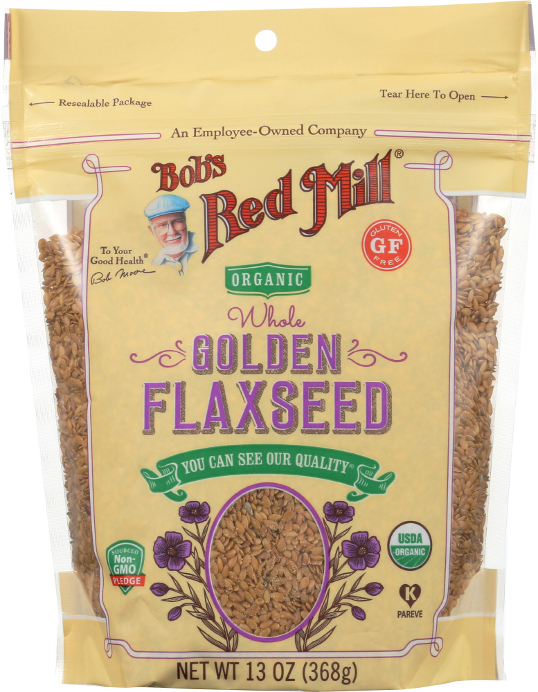 Picture of Bobs Red Mill KHFM00308412 13 oz Organic Whole Golden Flaxseed