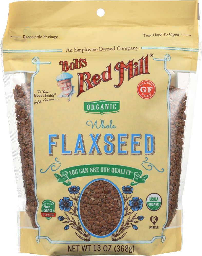 Picture of Bobs Red Mill KHFM00308710 13 oz Organic Whole Flaxseed Brown