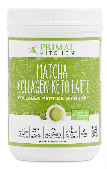 Picture of Primal Kitchen KHCH00351238 9.33 oz Matcha Collagen Keto Latte Drink Mix