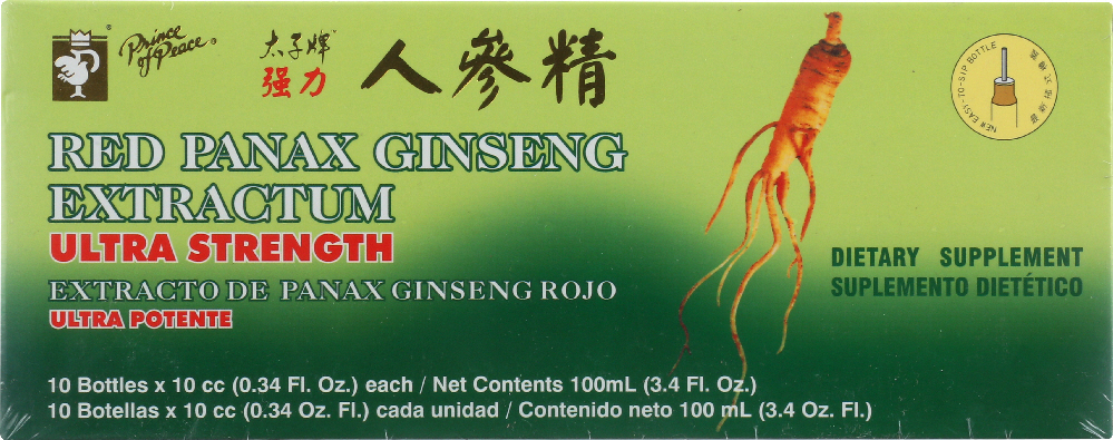 Picture of Prince of Peace KHFM00766246 Red Panax Ginseng Extractum Ultra Strength - 10 Bottles