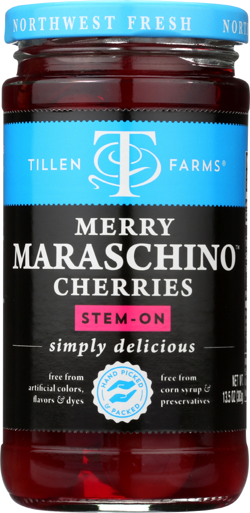 Picture of Tillen Farms KHFM00300107 14 oz Merry Maraschino Pitted Cherries