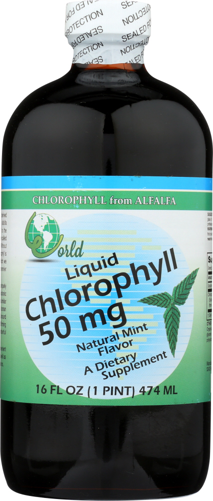 Picture of World Organic KHFM00957191 16 oz Liquid Chlorophyll Mint - 50 mg
