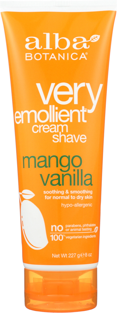 Picture of Alba Botanica KHFM00551440 8 oz Natural Very Emollient Cream Shave - Mango Vanilla