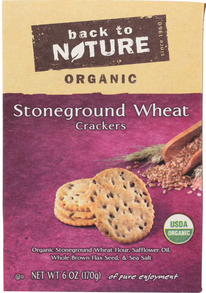 Picture of Back to Nature KHFM00707869 6 oz Organic Stoneground Wheat Crackers