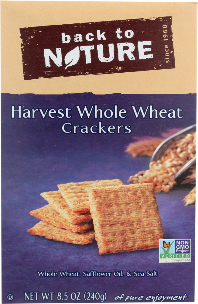 Picture of Back to Nature KHFM00707901 8.5 oz Harvest Whole Wheat Crackers