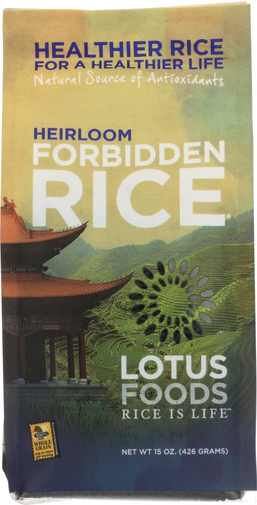 Picture of Lotus Foods KHFM00641662 15 oz Heirloom Forbidden Black Rice