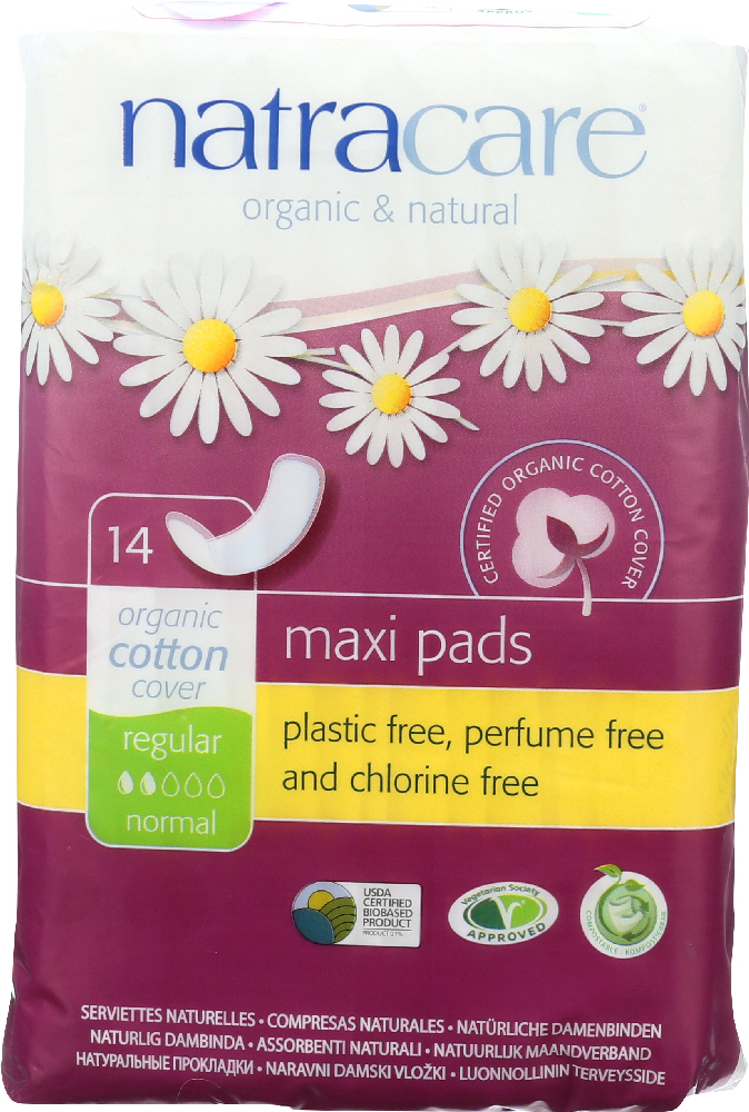 Picture of Natracare KHFM00583237 Organic & Natural Maxi Pads - Regular - 14 Pads