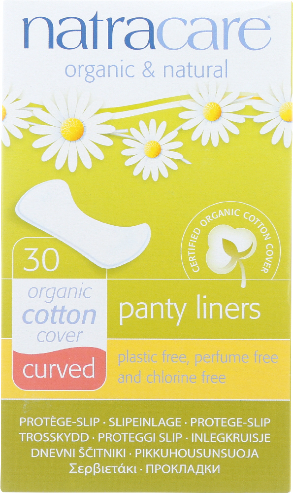 Picture of Natracare KHFM00583633 Organic & Natural Panty Liners Cotton Cover - Curved - 30 Liners