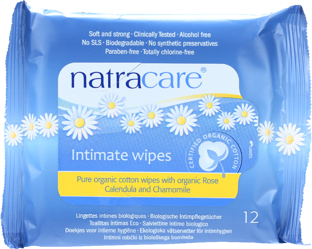 Picture of Natracare KHFM00597625 Organic Cotton Intimate Wipes - 12 Wipes