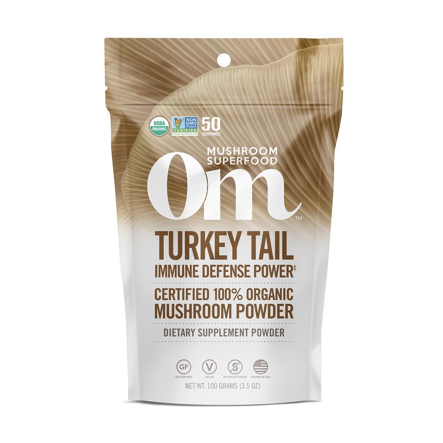 Picture of Om Organic Mushroom Nutrition KHFM00275700 100 g Turkey Tail Immune Defense Power