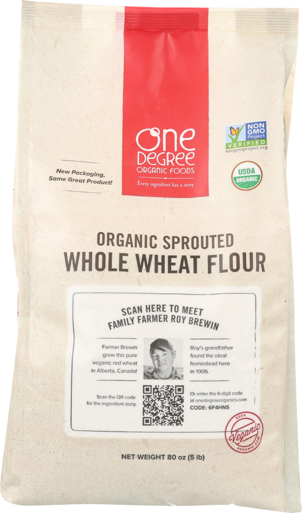 Picture of One Degree KHLV00050310 80 oz Whole Wheat Sprouted Organic Flour