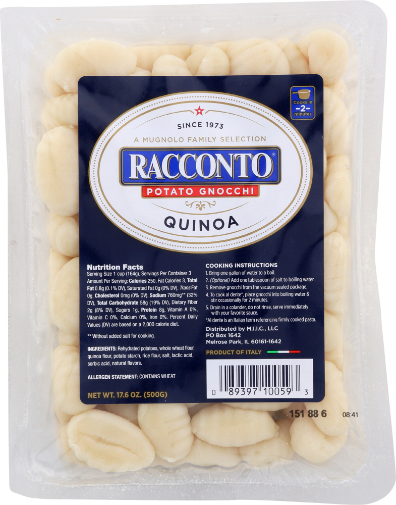 Picture of Racconto KHLV00257708 17.6 oz Potato Gnocchi Quinoa
