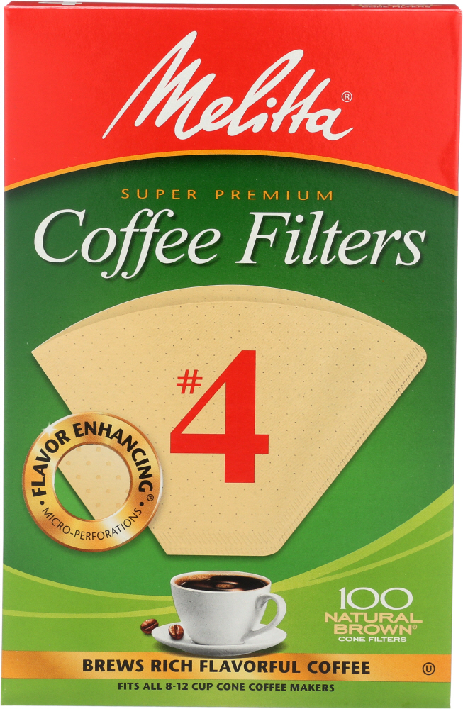 Picture of Melitta KHLV00038293 No.4 Coffee Filter, Brown - 100 Piece