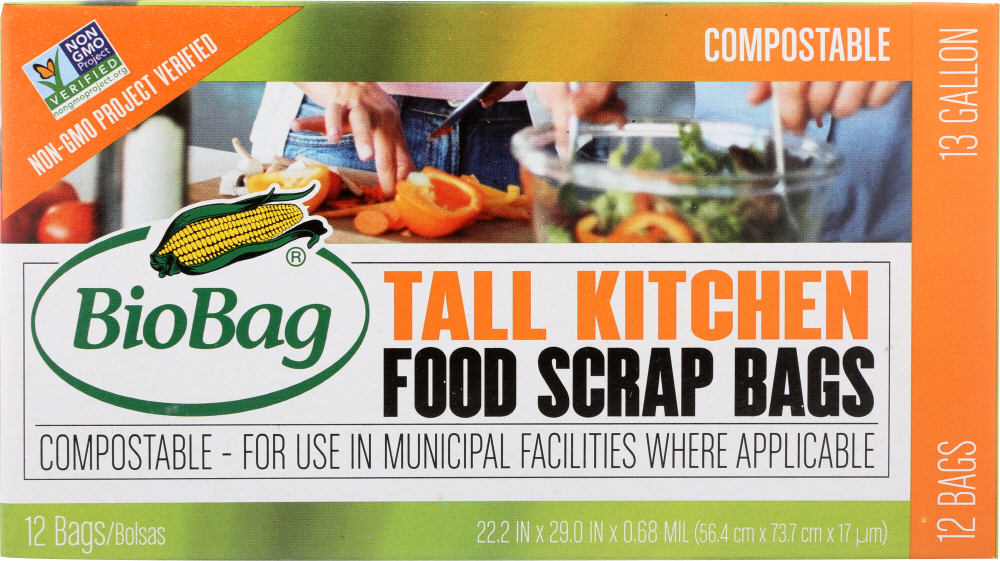 Picture of Biobag KHLV00702969 13 gal Tall Kitchen Food Scrap Bags - 12 Piece