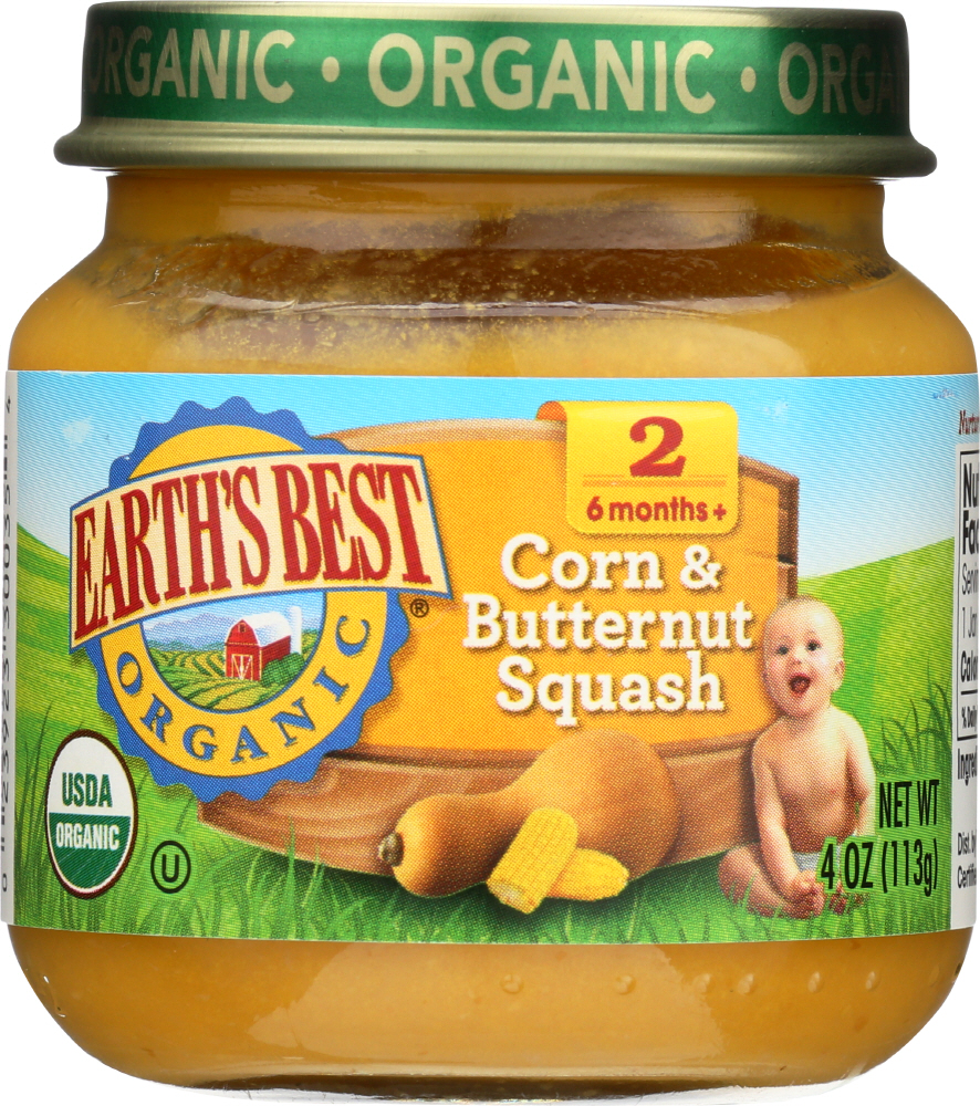 Picture of Earths Best KHLV00368852 Organic Strained Corn & Butternut Squash Cookies - 4 oz