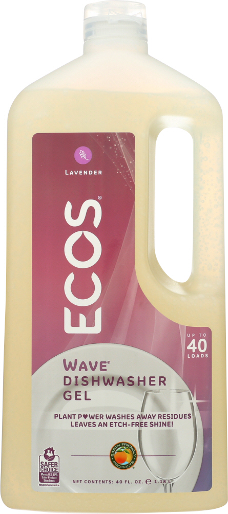 Picture of Ecos KHFM00355974 40 oz Wave Auto Dishwasher Gel Organic - Lavender