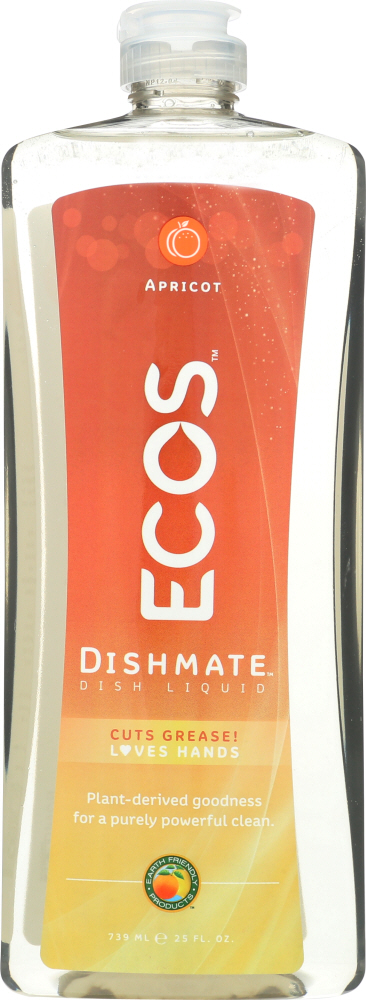 Picture of Ecos KHLV00737007 25 oz Dishmate Apricot Dishwashing Liquid