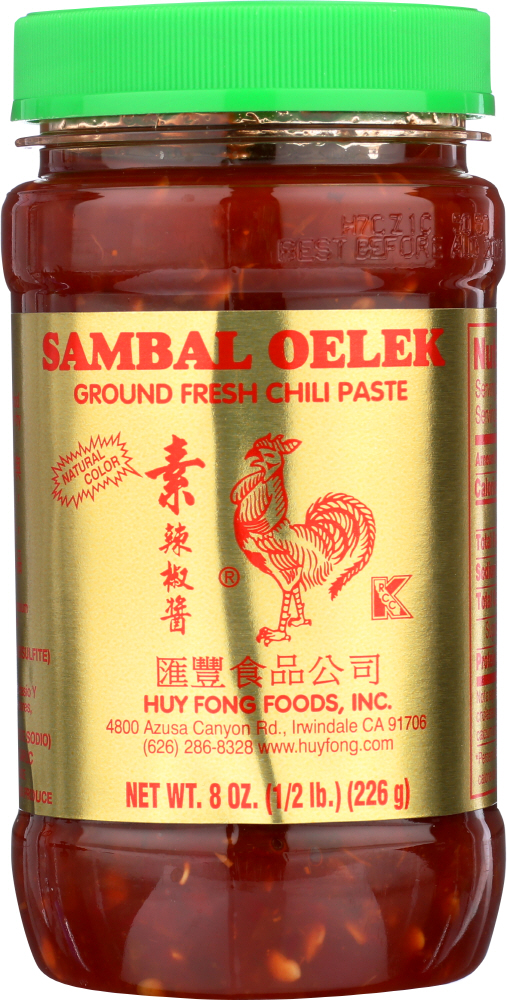 Picture of Huy Fong KHFM00024137 8 oz Sambal Oelek Ground Fresh Chili Paste