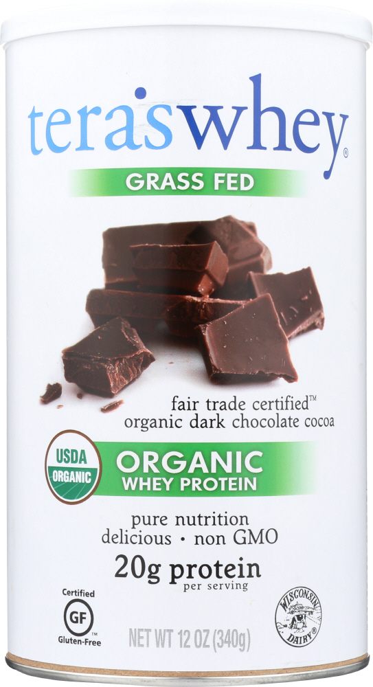 KHFM00889568 12 oz Grass Fed Organic Whey Protein - Fair Trade Dark Chocolate -  Teras