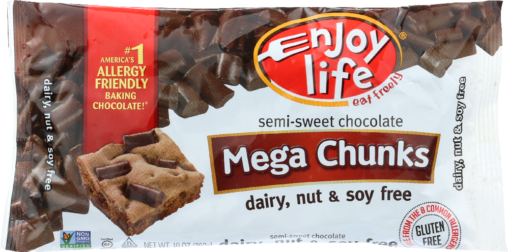 Picture of Enjoy Life Foods KHFM00459404 10 oz Semi-Sweet Chocolate Mega Chunks