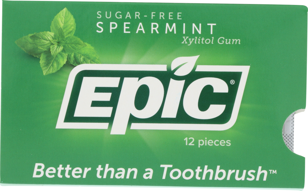 Picture of Epic Dental KHLV00252190 Spearmint Xylitol Gum for Teeth - 12 Piece