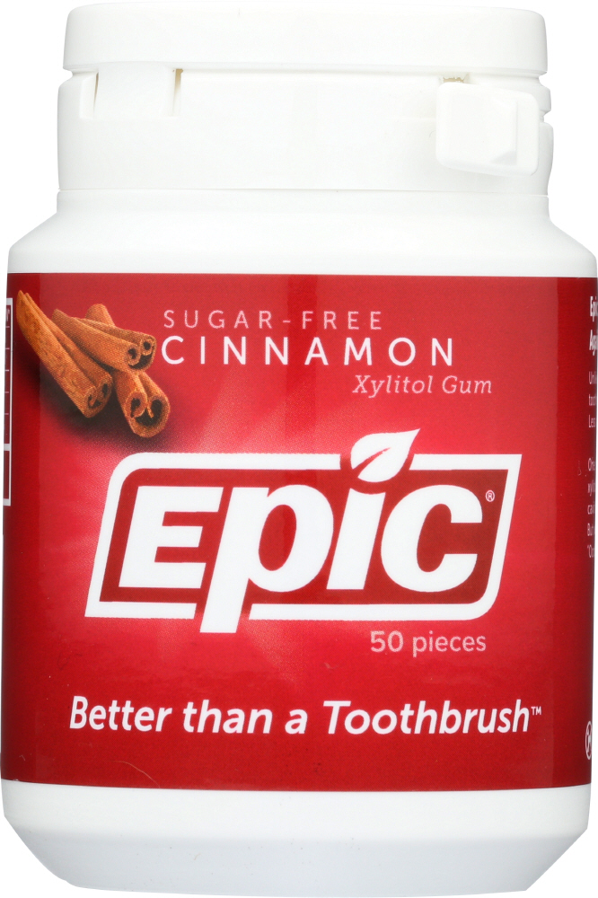 Picture of Epic Dental KHLV00254732 Cinnamon Xylitol Gum for Teeth - 50 Piece