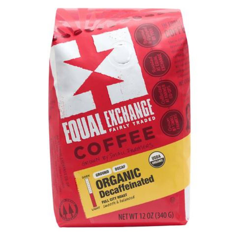 Picture of Equal Exchange KHCH00361907 12 oz Whole Bean Decaffeinated Coffee