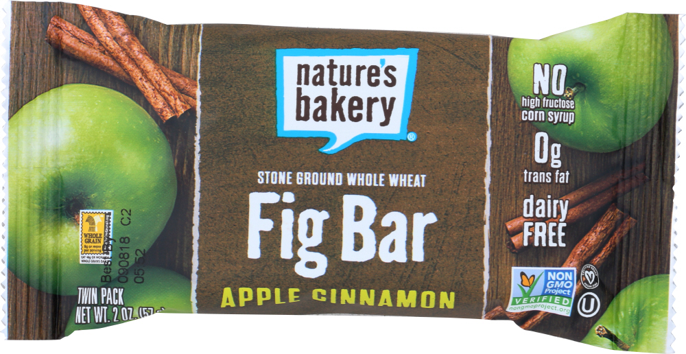 Natures Bakery KHFM00022446 2 oz Whole Wheat Fig Bar Apple Cinnamon -  Nature's Bakery