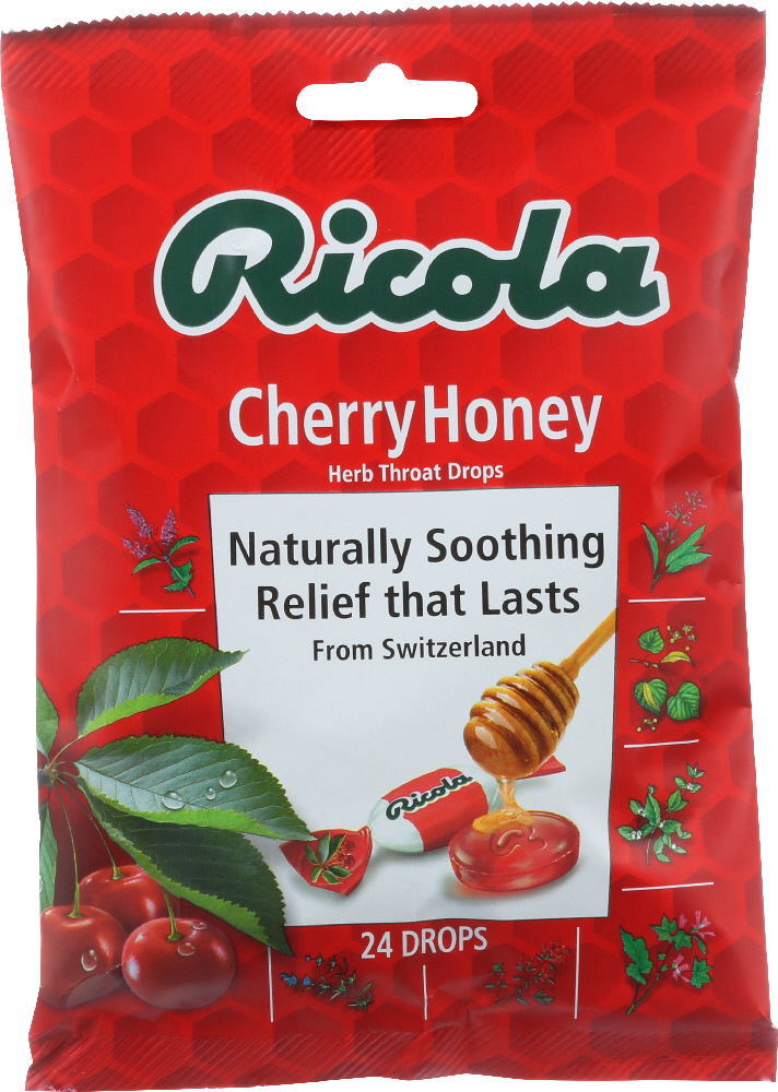 Picture of Ricola KHFM00267633 3 oz Natural Herb Throat Drop - Cherry Honey - 24 Piece