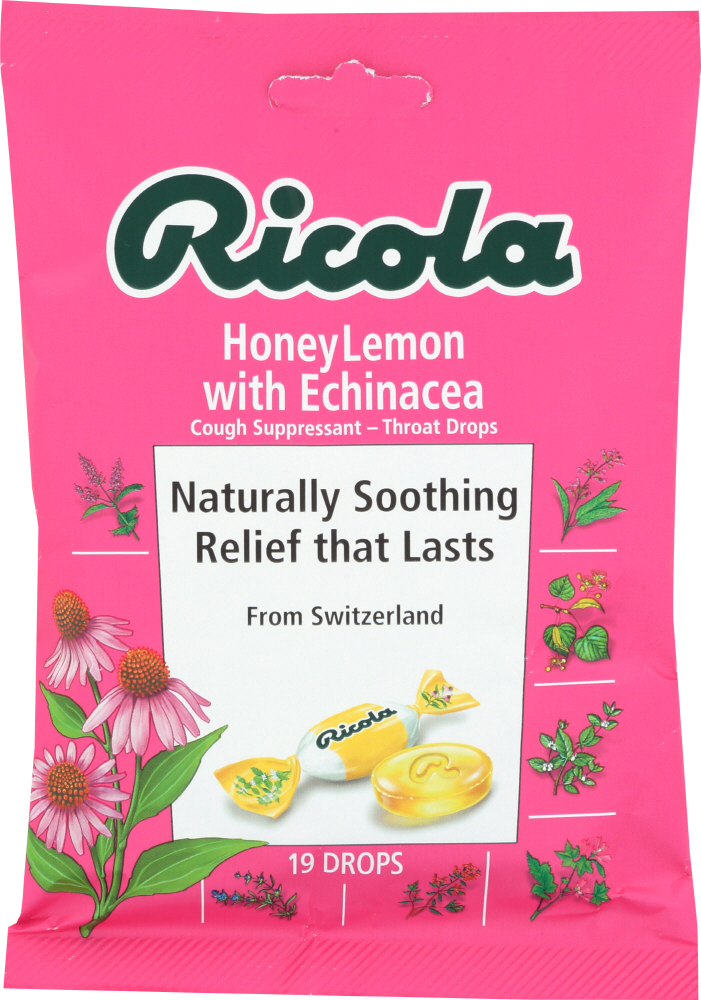 Picture of Ricola KHLV00274997 Honey Lemon with Echinacea Cough Suppressant Balm - 19 Piece