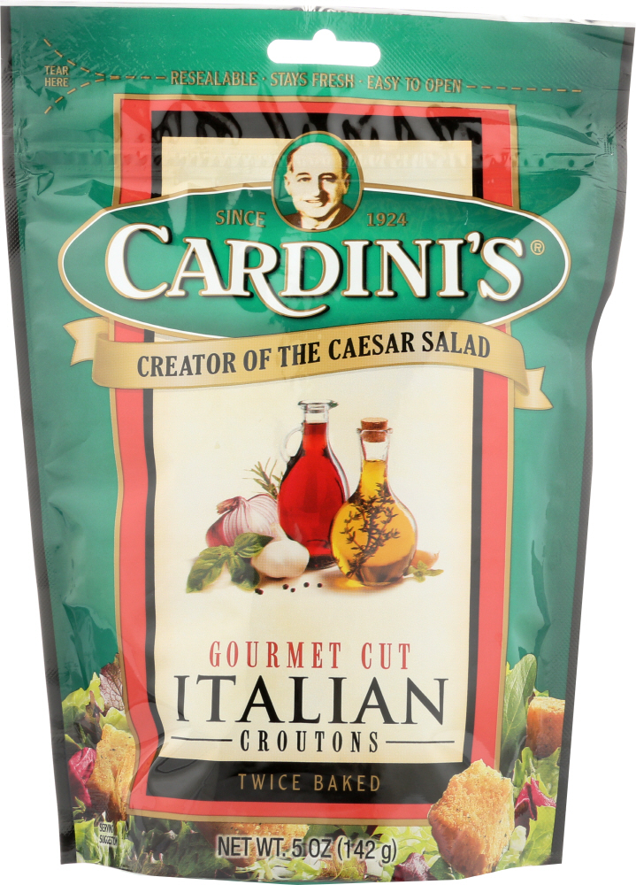 Picture of Caesar Cardinis KHFM00395178 5 oz Twice Baked Gourmet Cut Italian Croutons