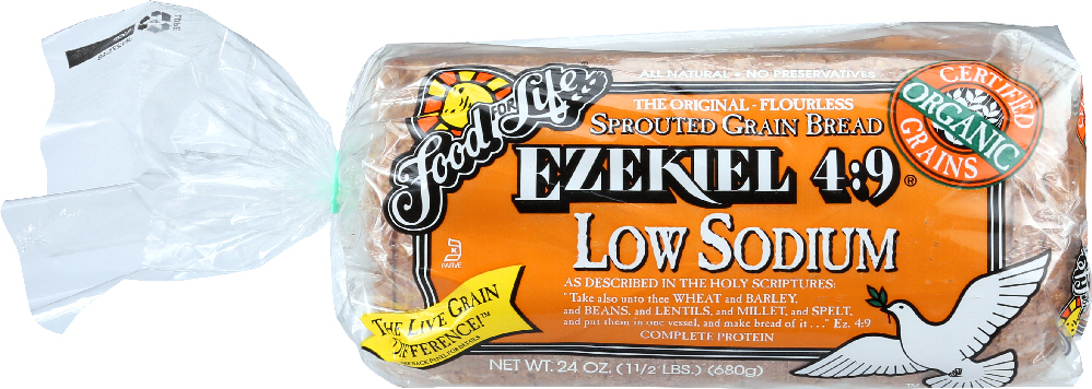 Picture of Food for Life KHFM00394239 24 oz Ezekiel 4-9 Bread Sprouted Grain Low Sodium