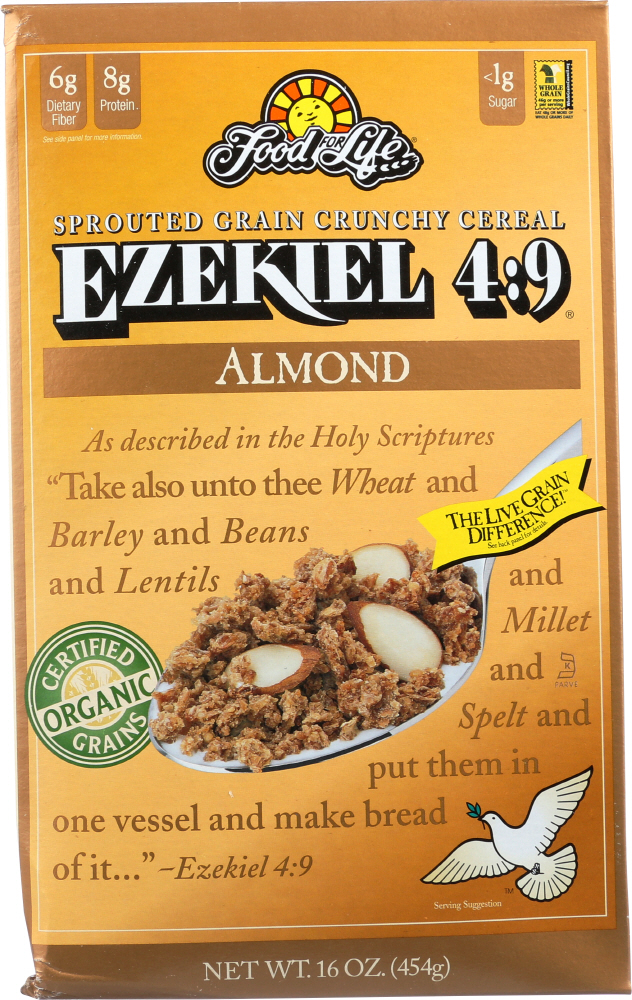 Picture of Food for Life KHFM00415760 16 oz Ezekiel 4-9 Sprouted Grain Cereal - Almond