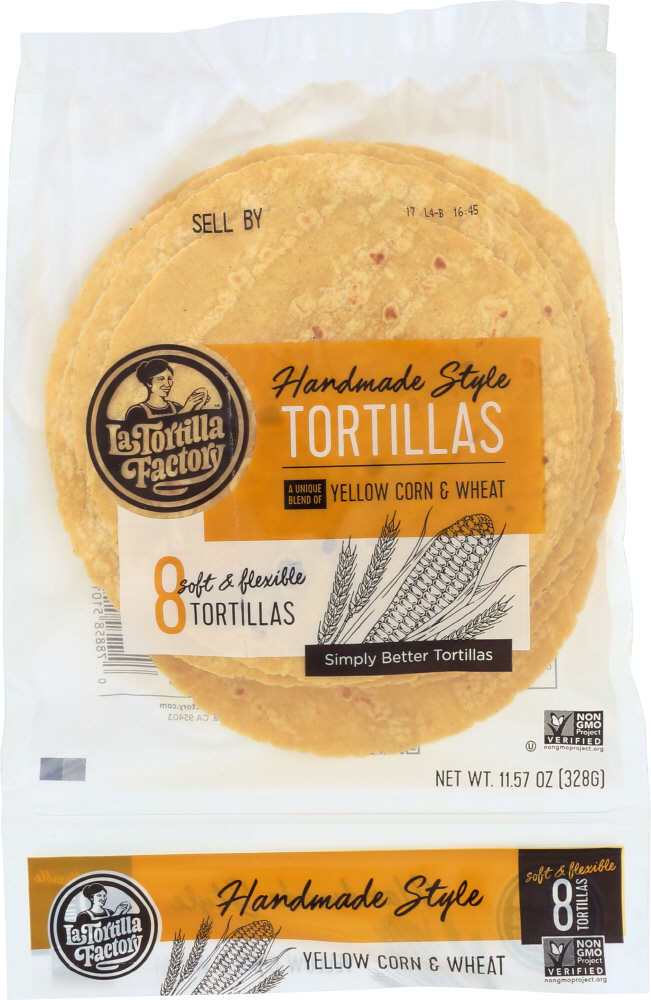 Picture of LA Tortilla Factory KHFM00298561 11.57 oz Hand Made Yellow Corn Tortillas