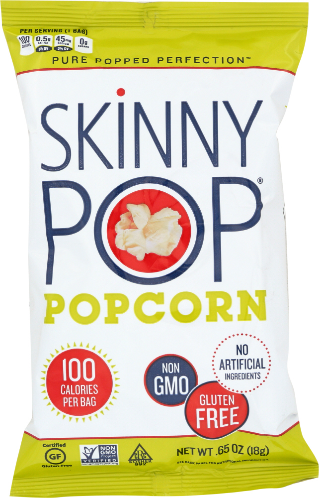 Picture of Skinny Pop KHLV00087652 100 Calories B RTE Natural Popcorn - 0.65 oz