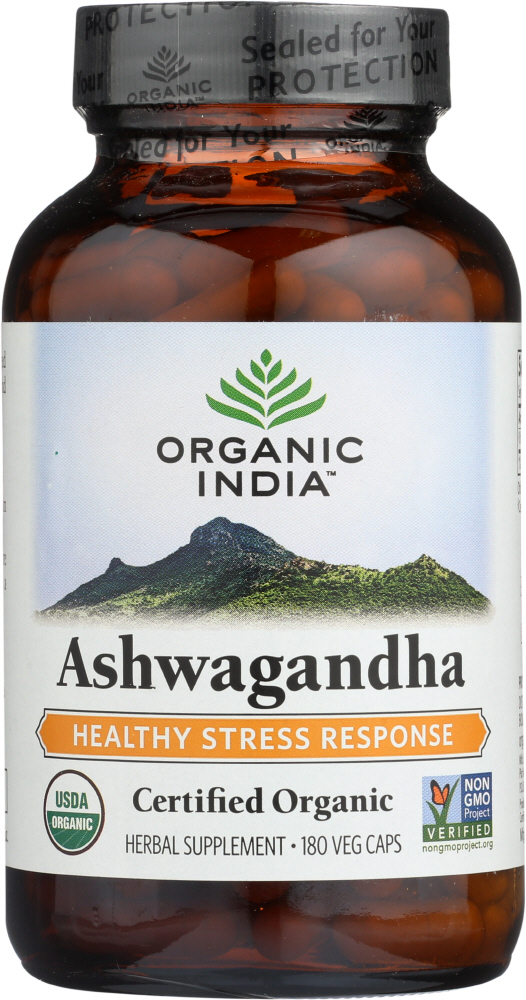 KHLV00274979 Stress Relief Ashwagandha Tablets - 180 Capsules -  Organic India
