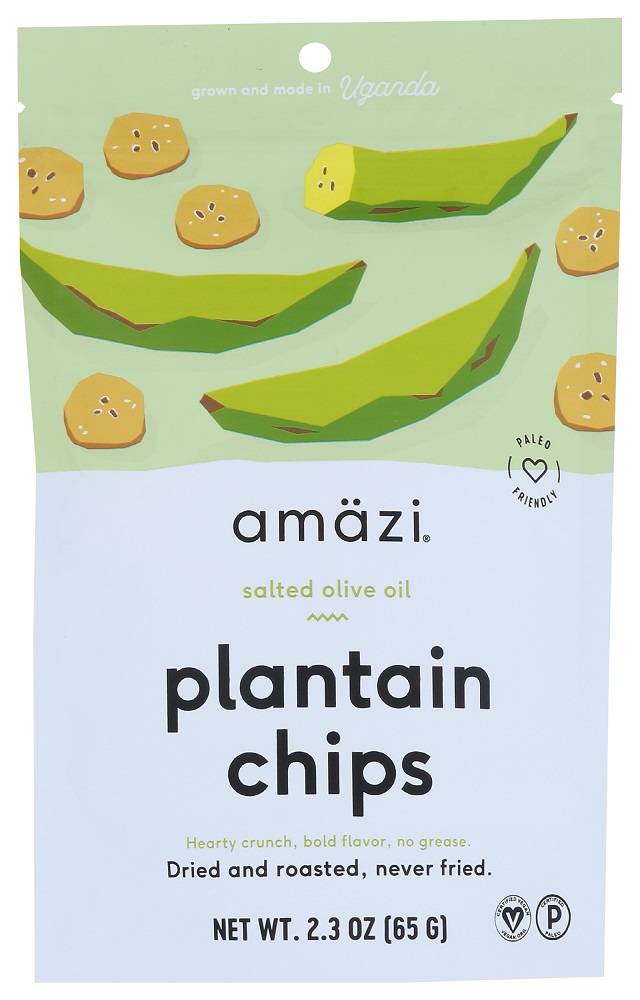 Picture of Amazi Foods KHCH00352603 2.30 oz Salted Olive Oil Plantain Chips