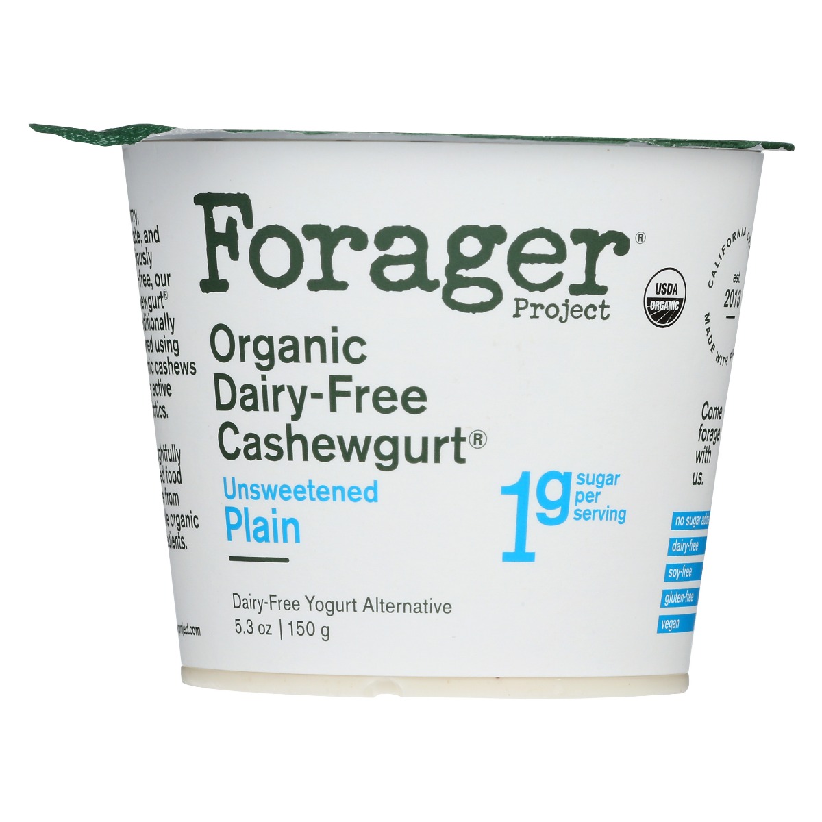 Picture of Forager KHCH00318491 Organic Cashewgurt Unsweetened Plain - 5.30 oz